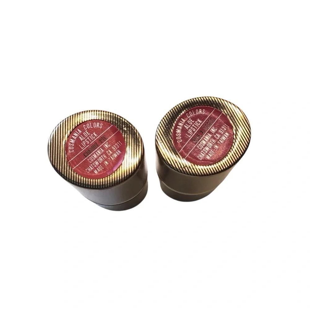 Cosmania Vintage 3pc Glam Golden Ensemble Lipstick & Shell Compact Set